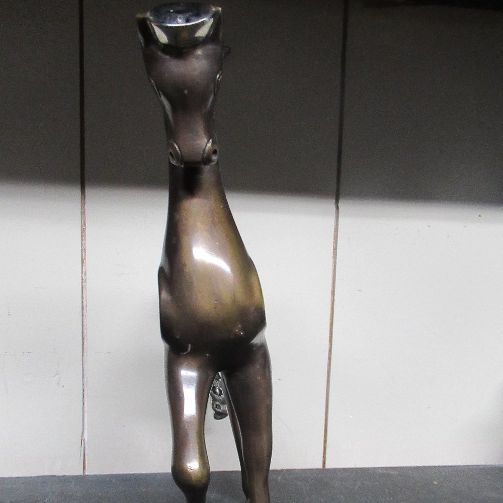 Estate Large Art Deco Bronze and Silver-Overlay Dolby Horse Figurine - Picture 5 of 14